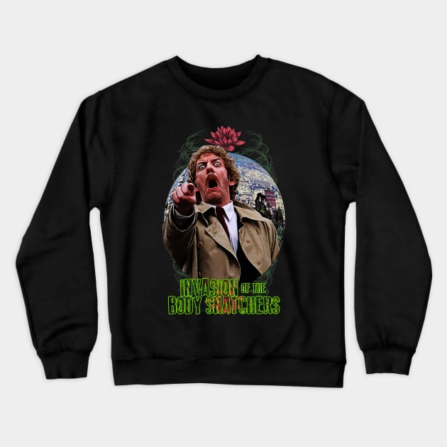 Cult Horror Film Design Invasion Of The Body Snatchers Crewneck Sweatshirt by HellwoodOutfitters